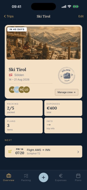 Everything about your trip in one place — PAKT